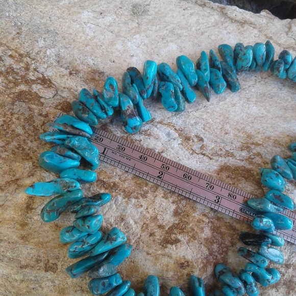 Sterling Silver Turquoise Nugget NECKLACE - Picture 4 of 7